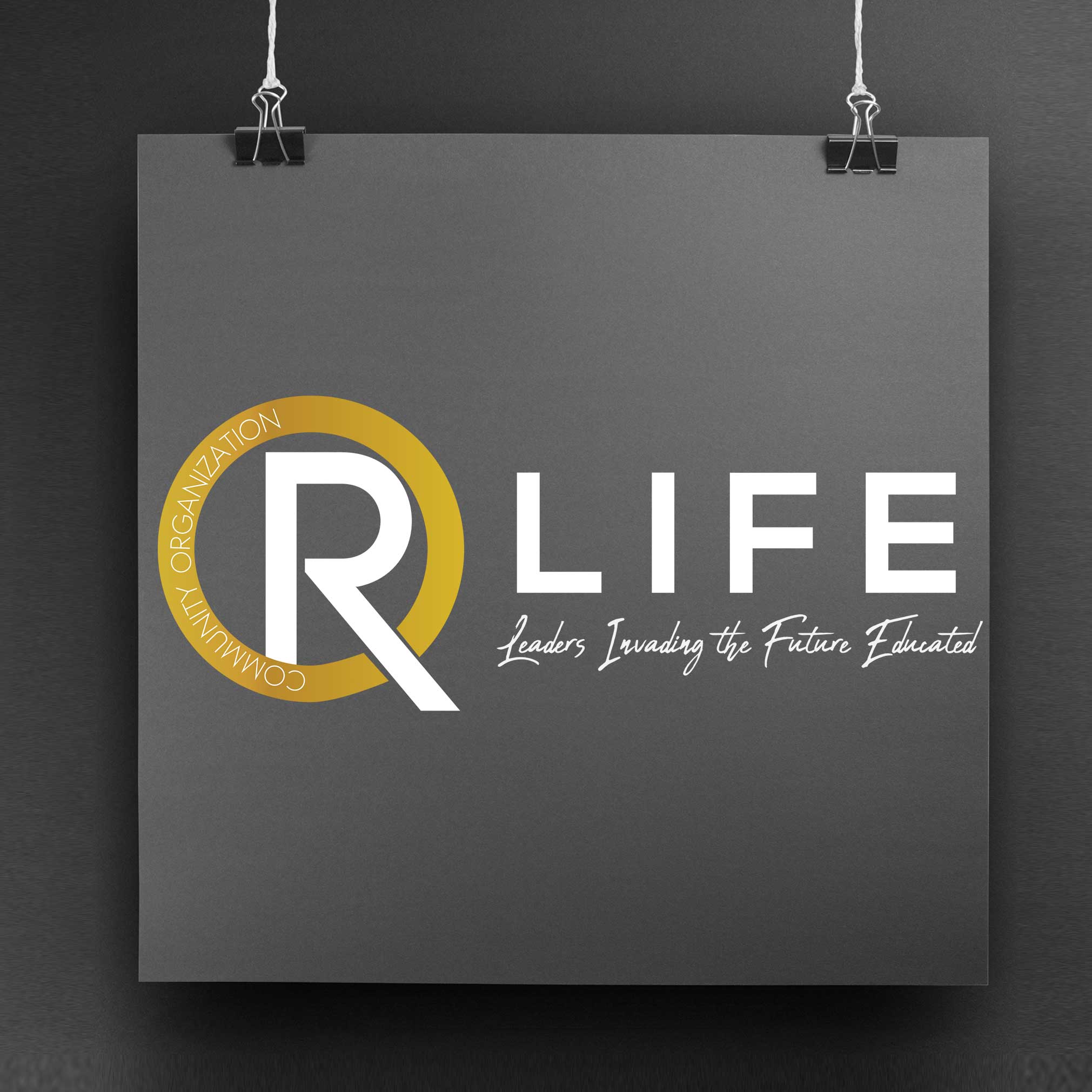 R LIFE Community Organization Non Profit Logo Design